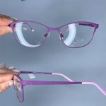 عینک فریم فلزی گربه ای  رنگی 0792