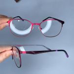 عینک فریم فلزی زاویه دار رنگی 0800