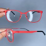 عینک فریم فلزی زاویه دار رنگی 0801