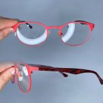 عینک فریم فلزی زاویه دار رنگی 0802