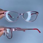 عینک فریم فلزی گربه ای رنگی 0812