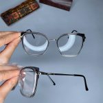 عینک فریم کائوچویی پروانه ای دورنگ  0878