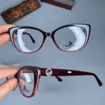 عینک فریم کائوچویی گربه ای دورنگ  0880