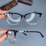 عینک فریم گائوچویی گربه ای دورنگ  0886