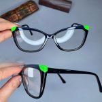 عینک فریم کائوچویی گربه ای دورنگ  0888