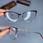 عینک فریم کائوچویی گربه ای دورنگ  0894