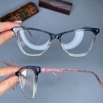 عینک فریم کائوچویی گربه ای دورنگ  0901