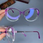 عینک فریم کائوچویی پروانه ای دورنگ  0903