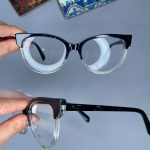 عینک فریم کائوچویی گربه ای دورنگ  0920