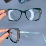 عینک فریم کائوچویی پروانه ای دورنگ 0921