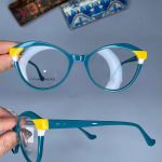 عینک فریم کائوچویی گربه ای دورنگ 0925