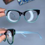 عینک فریم کائوچویی گربه ای دورنگ  0928