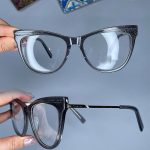 عینک فریم کائوچویی گربه ای دورنگ  0931