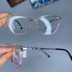عینک فریم کائوچویی گربه ای دورنگ  0907