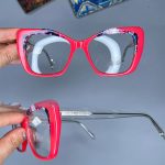 عینک فریم کائوچویی پروانه ای دورنگ  0942