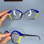 عینک فریم کائوچویی زاویه دار چند رنگ 0655
