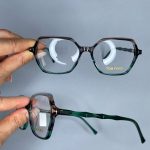 عینک فریم کائوچویی زاویه دار دو رنگ 0668