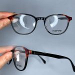 عینک فریم کائوچویی زاویه دار دو رنگ 0670