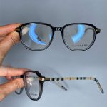 عینک فریم کائوچویی زاویه دار دو رنگ 0674