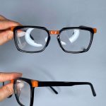 عینک فریم کائوچویی مستطیلی دورنگ 0966