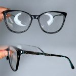 عینک فریم کائوچویی گربه ای مشکی 0682