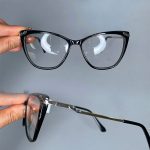 عینک فریم کائوچویی گربه ای مشکی 0689