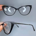 عینک فریم کائوچویی گربه ای مشکی 0690