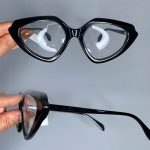 عینک فریم کائوچویی گربه ای مشکی 0692