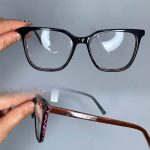 عینک فریم کائوچویی پروانه ای مشکی 0695