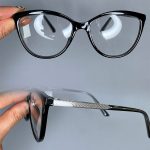 عینک فریم کائوچویی گربه ای مشکی 0699