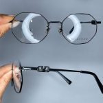 عینک فریم فلزی زاویه دار چندضلعی 0715