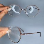 عینک فریم فلزی زاویه دار چندضلعی 0718