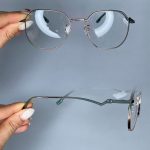 عینک فرم فلزی زاویه دار چندضلعی 0720