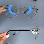 عینک فریم فلزی زاویه دار چندضلعی 0722