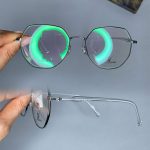 عینک فریم فلزی زاویه دار چندضلعی 0725