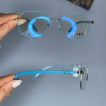 عینک فریم فلزی زاویه دار چندضلعی 0728