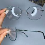 عینک فریم فلزی زاویه دار چندضلعی 0729