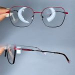 عینک فریم فلزی زاویه دار مربعی 0730