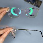 عینک فریم فلزی زاویه دار چندضلعی 0740