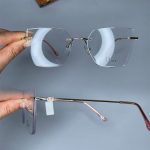 عینک بدون فریم پروانه ای  0766