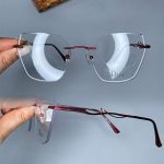 عینک بدون فریم پروانه ای  0767