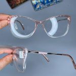 عینک فریم کائوچویی گربه ای دورنگ  0950