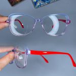 عینک فریم کائوچویی پروانه ای دورنگ  0953