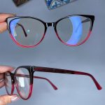 عینک فریم کائوچویی گربه ای دورنگ  0955