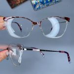 عینک فریم کائوچویی گربه ای دورنگ  0956