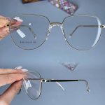 عینک فریم فلزی پایین گرد دماغه یک تیکه  01048