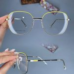 عینک فریم فلزی زاویه دار دماغه یک تیکه  01047