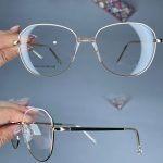 عینک فریم فلزی گرد دماغه یک تیکه  01043