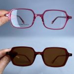 عینک فریم کائوچویی زاویه دار کاوردار 010112