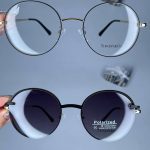 عینک فریم فلزی گرد کاوردار  010148